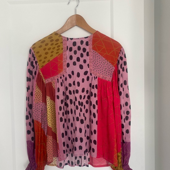 Colorful Patterned Women's Top - Picture 1 of 4